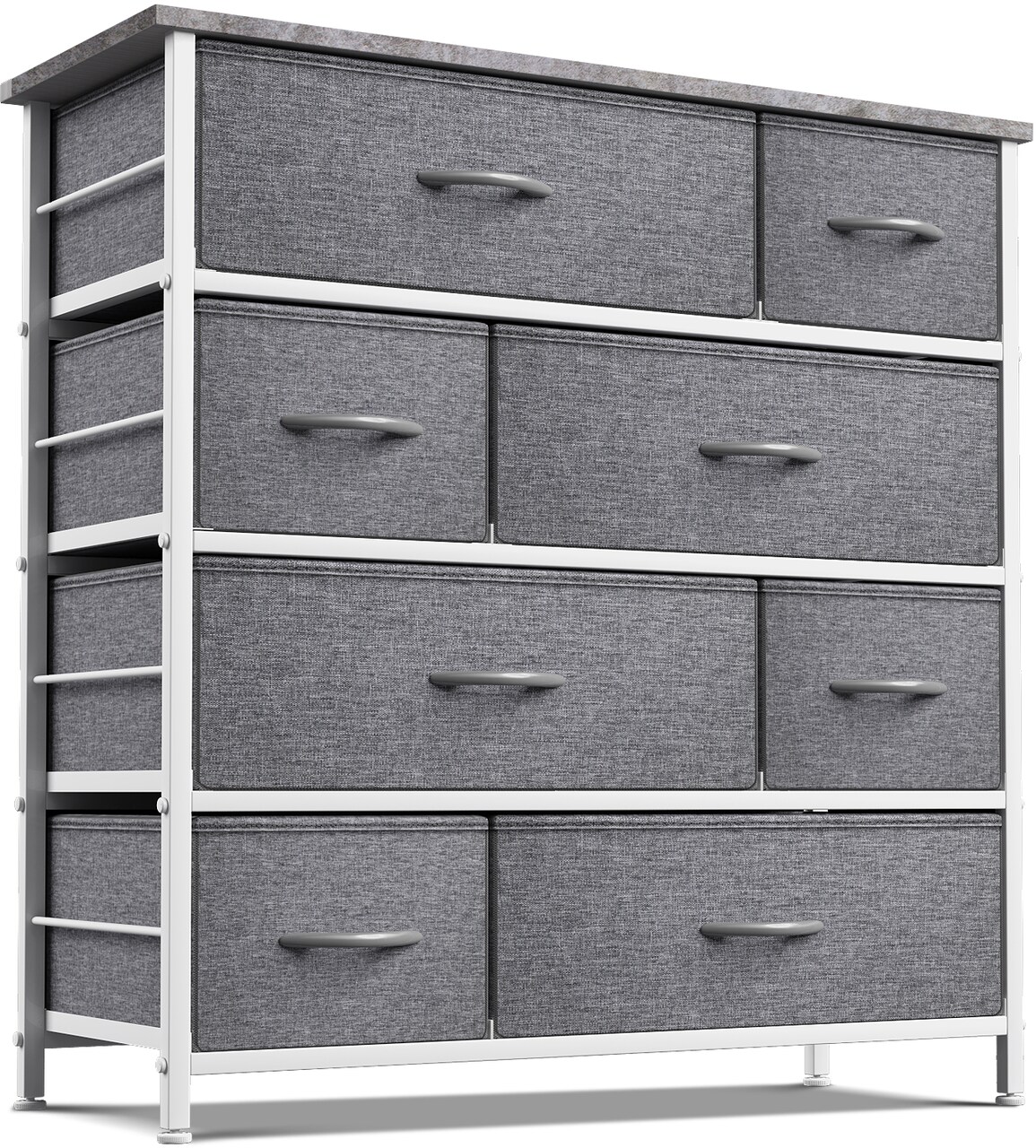 Sorbus Dresser with 8 Drawers - Storage Chest Organizer with Steel Frame, Wood Top, Handles, Fabric Bins